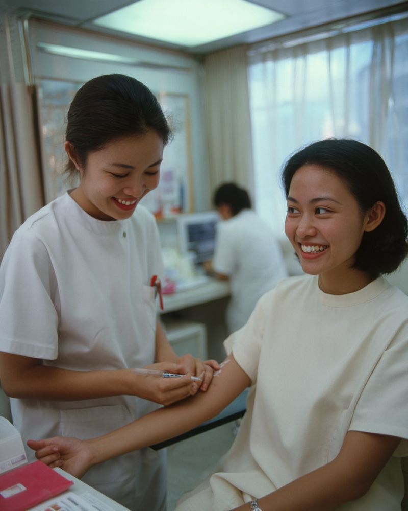 Illustrative image: a nurse taking a blood sample