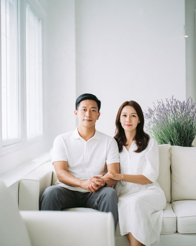 Illustrative image: a couple at home